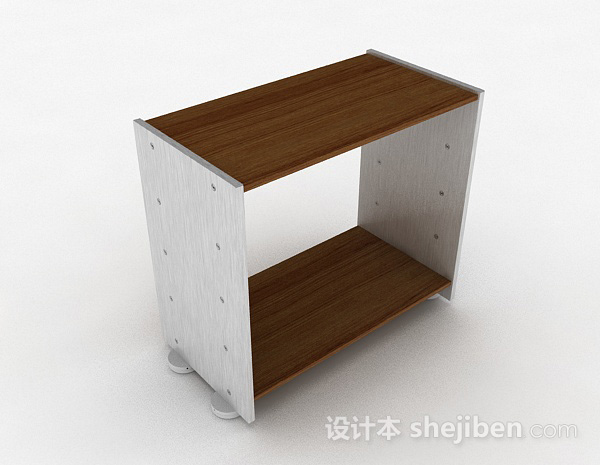 棕色木质鞋柜3d模型下载