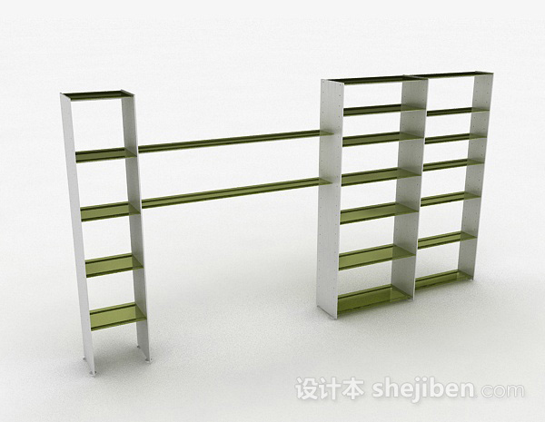 绿色简约家居展示柜3d模型下载