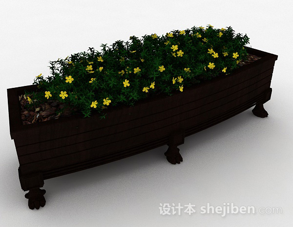 花卉盆栽3d模型下载