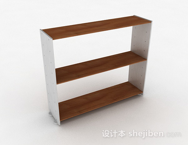 棕色木质鞋柜3d模型下载