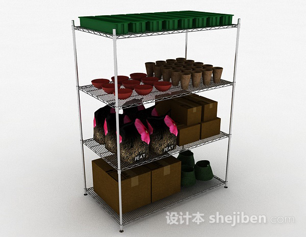 茶具展示台3d模型下载