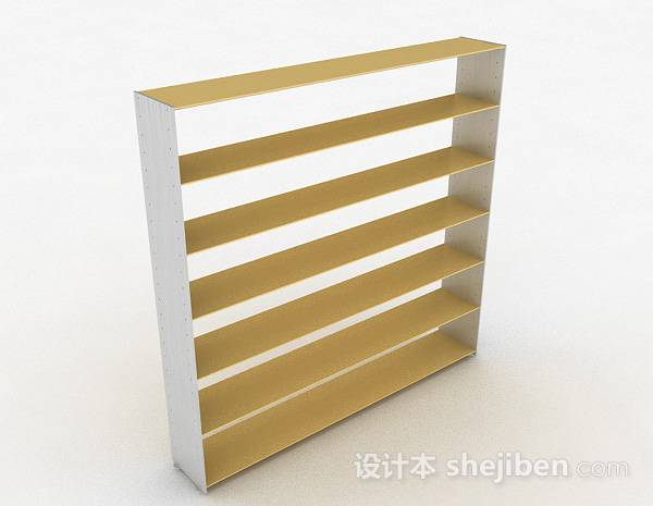 简约黄色鞋柜3d模型下载