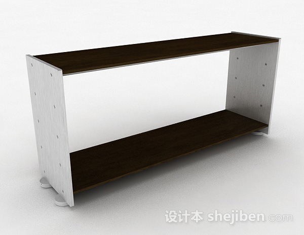 简约棕色鞋柜3d模型下载