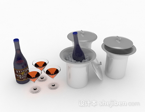 酒瓶3d模型下载