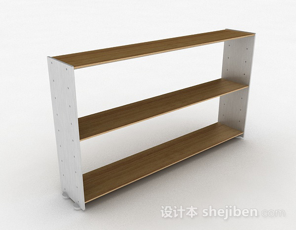 棕色简约家居鞋柜3d模型下载