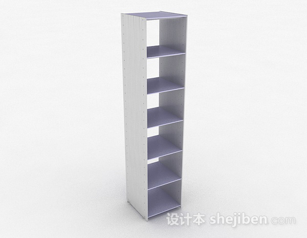 紫色简约家居墙柜3d模型下载