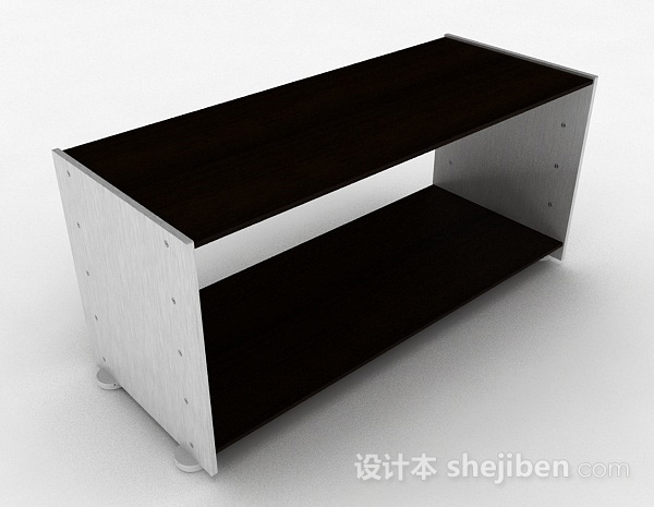 简约家居黑色鞋柜3d模型下载