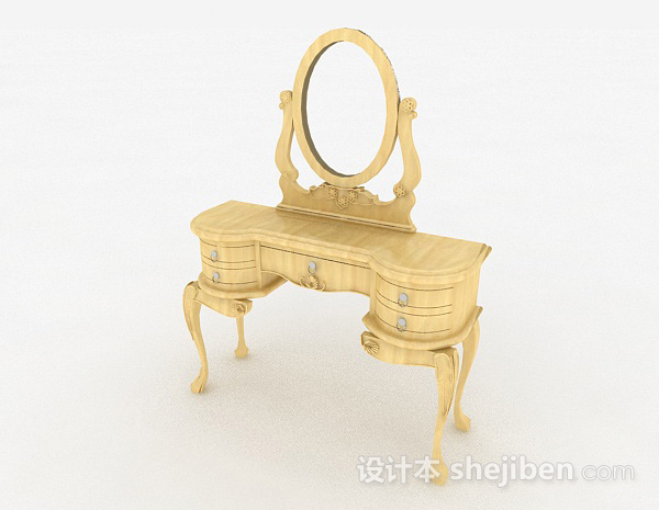 欧式风格梳妆台3d模型下载
