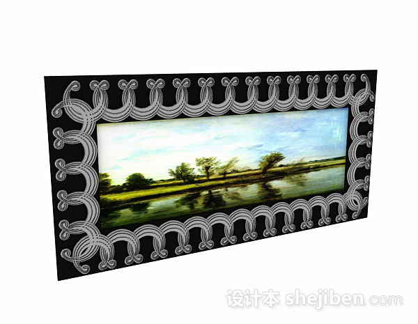 现代风格风景家居挂画3d模型下载