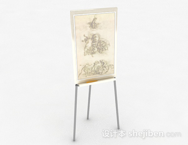 现代风格挂画3d模型下载