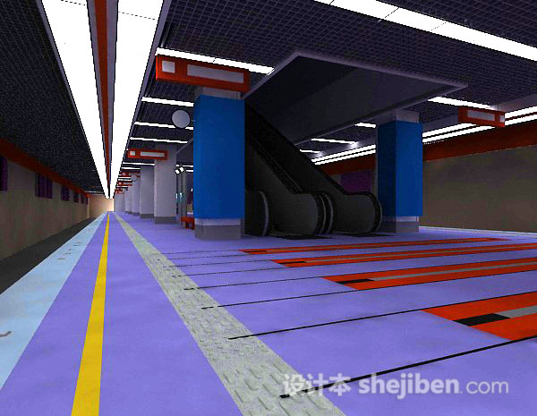 地铁站3d模型下载