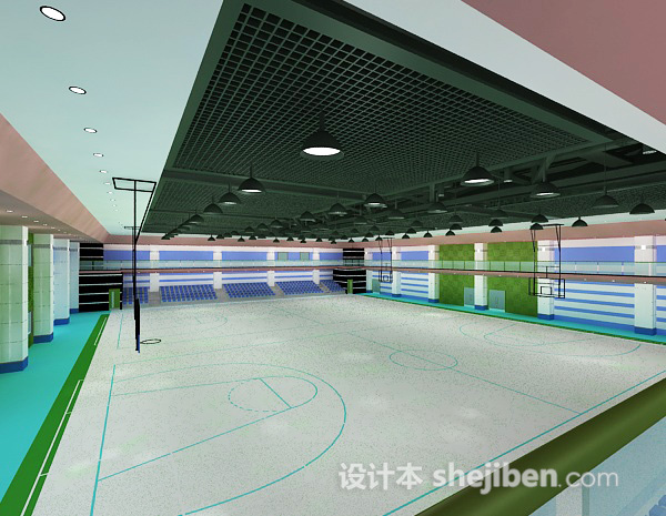 篮球场3d模型下载