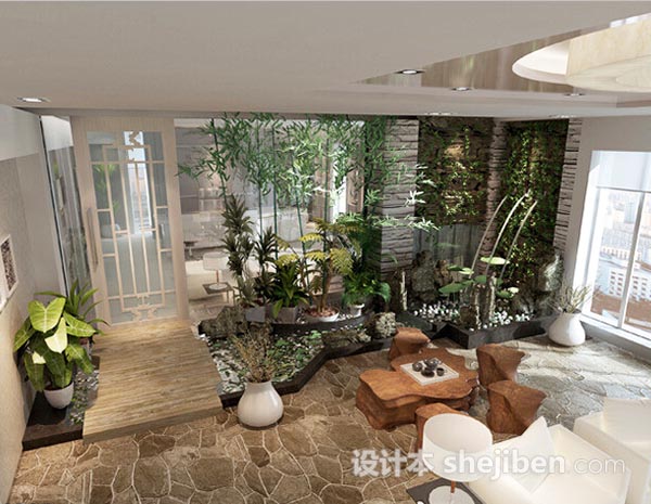 阳台花园3d模型下载