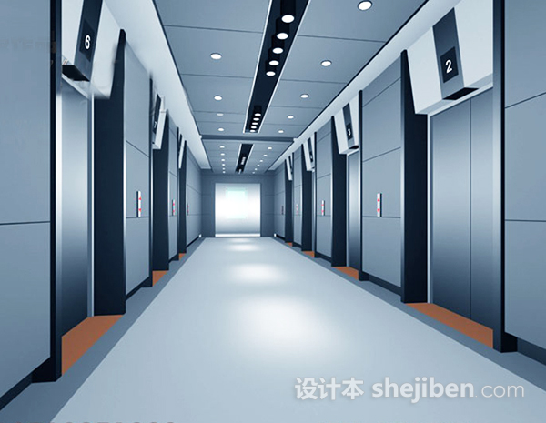 电梯间3d模型下载