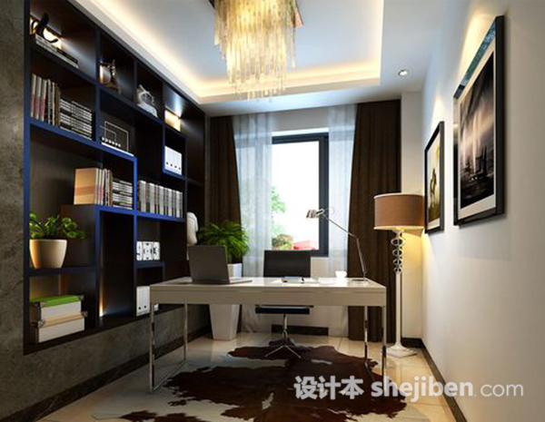 书房免费3d模型下载