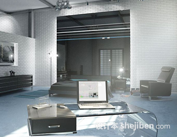 单身空间，单身公寓装修3d模型下载