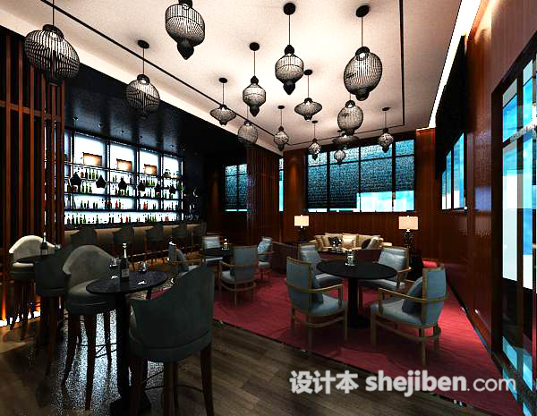 餐厅3d模型下载