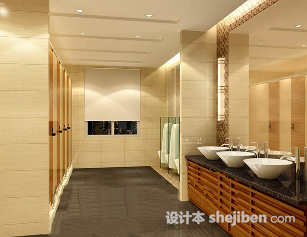 公共卫生间3d模型下载