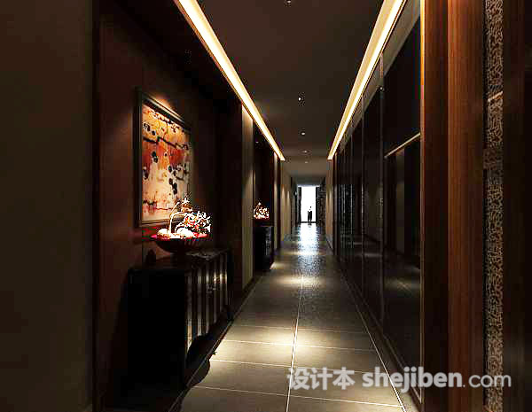 酒店走廊3d模型下载