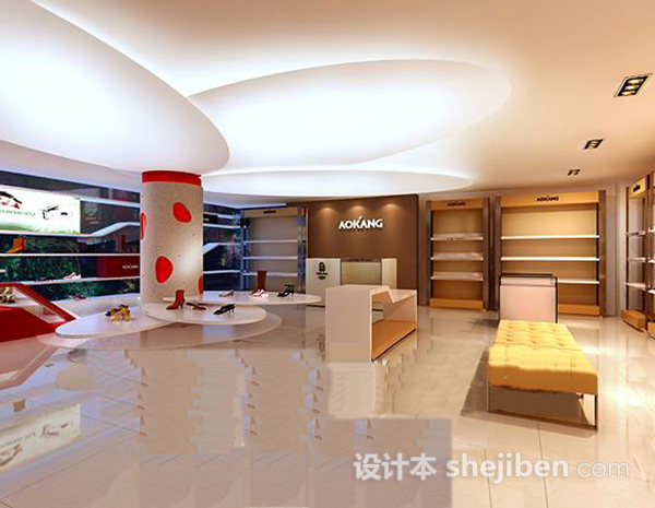 商业空间效果图3d模型下载