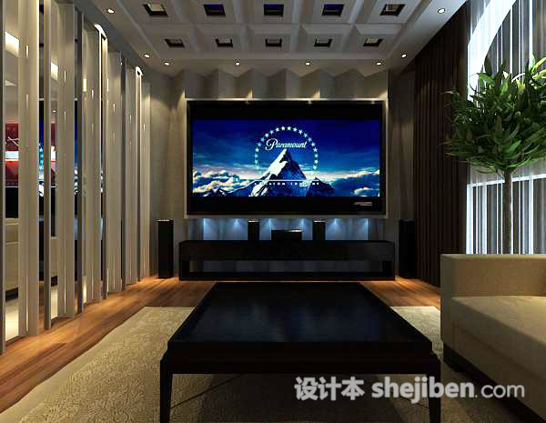 现代电影包间院3d模型下载