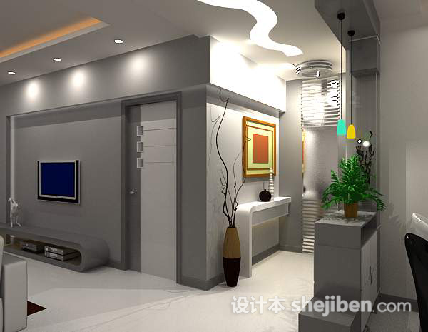 玄关过道3d模型下载