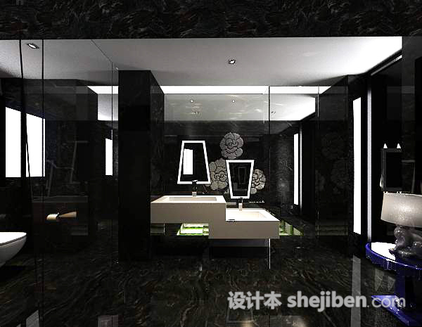 max卫生间3d模型下载