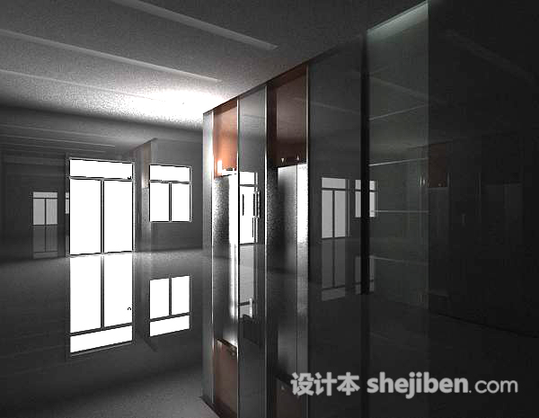 电梯间3d模型下载