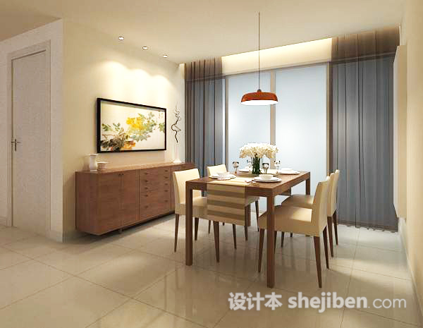 餐厅背景墙3d模型下载