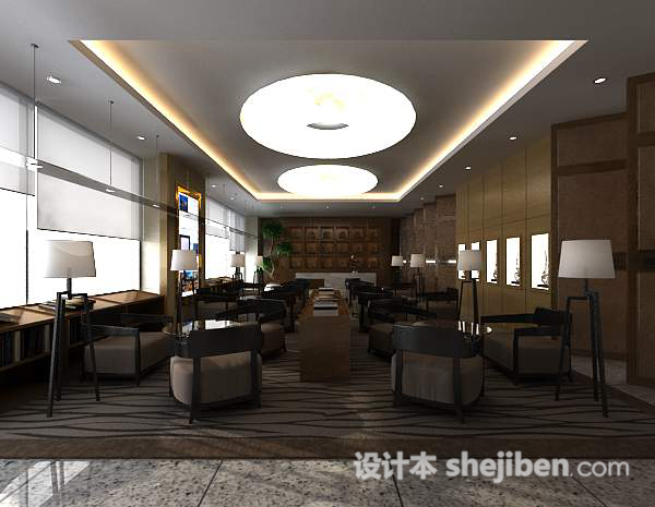 咖啡店3d模型下载