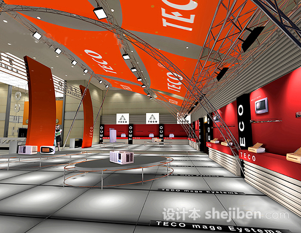 展览馆3d模型下载