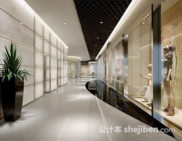玻璃橱窗3d模型下载