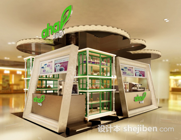 果留仙水果店小型展厅3d模型下载