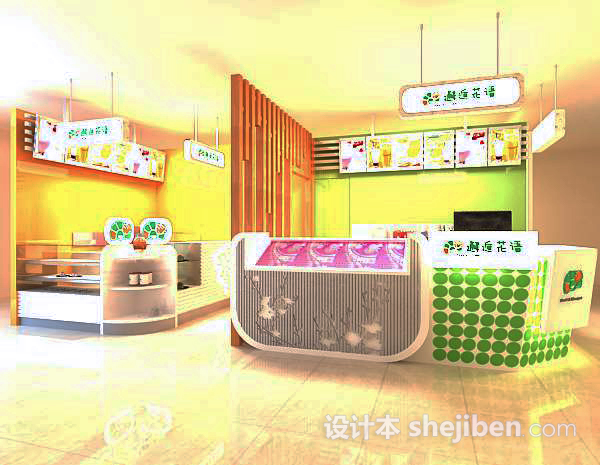甜品店3d模型下载