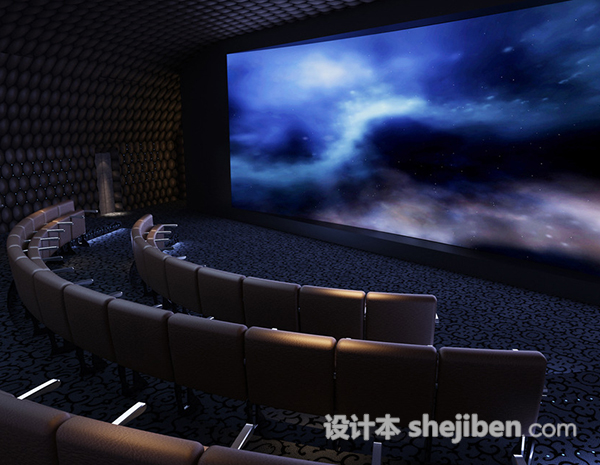 现代电影院3d模型下载