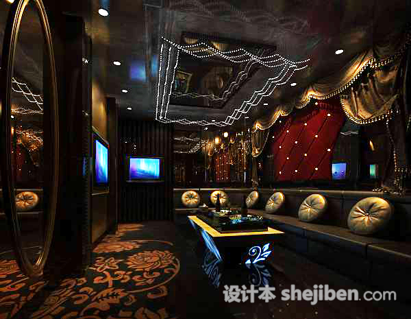 酒吧KTV沙发3d模型下载