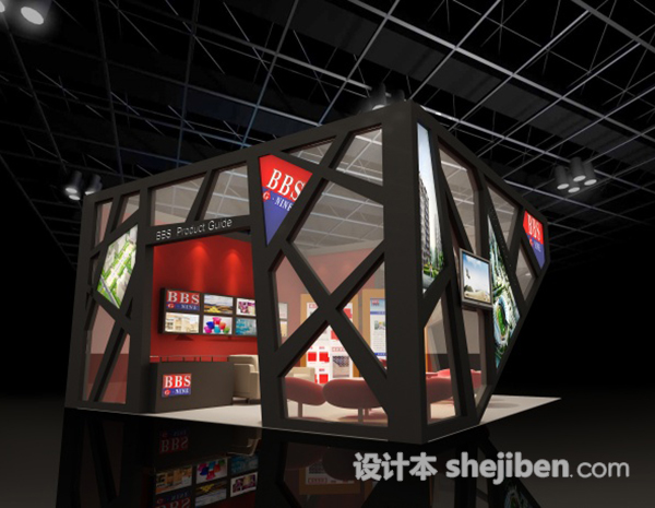 展示空间设计3d模型下载