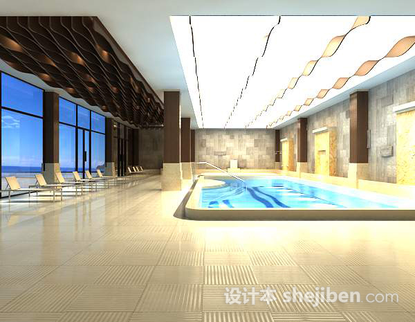 游泳池3d模型下载
