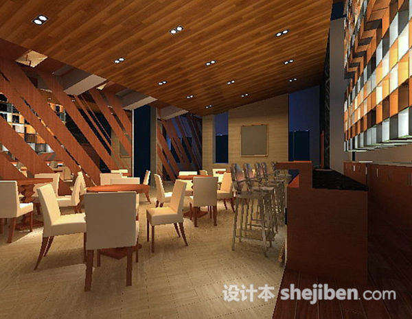 茶吧大厅3d模型下载