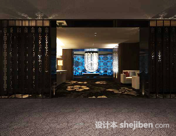 会所门头3d模型下载