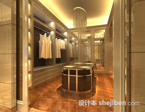 服装展厅免费3d模型下载