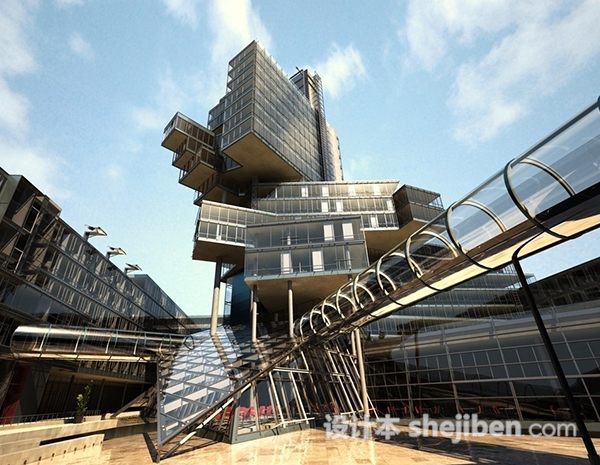 中式商业建筑3d模型下载