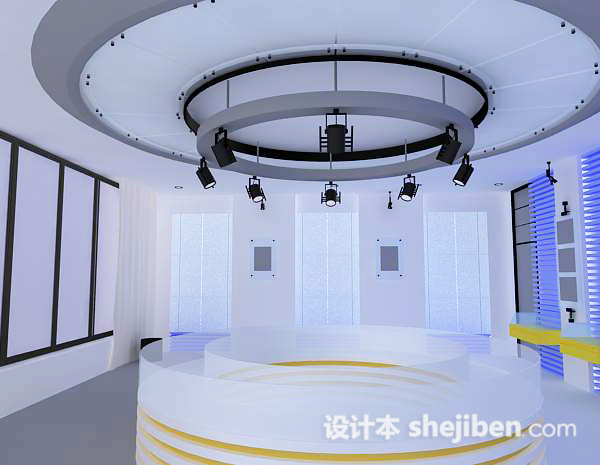 烟草公司展厅形象墙3d模型下载