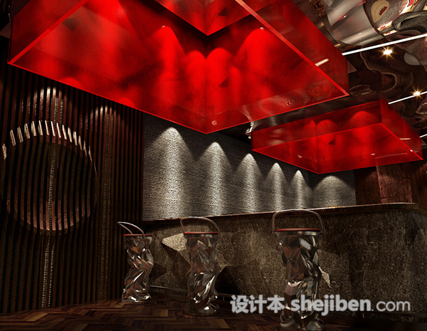 铁板烧前厅吧台库免费3d模型下载