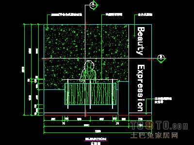 美容美发-接待台、工作台装修施工图纸、详图18套