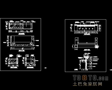 服务台，吧台施工图节点下载19个