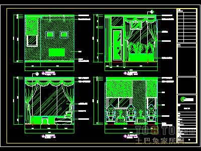 美体考究装修施工图纸、详图1套