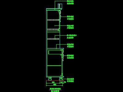 餐厅酒水柜cad详图43--CAD空间素材