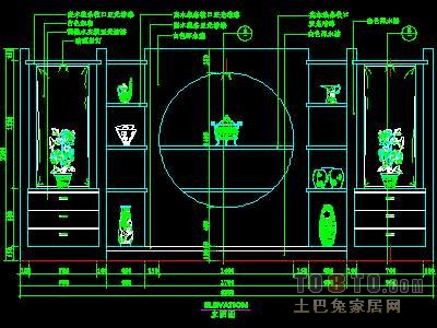 餐厅装饰柜详图14个