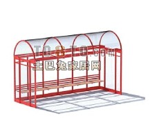 候车亭3d模型下载